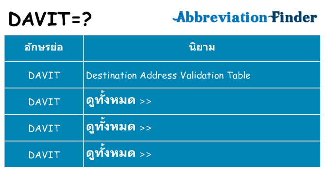 อะไรไม่ davit ถึง