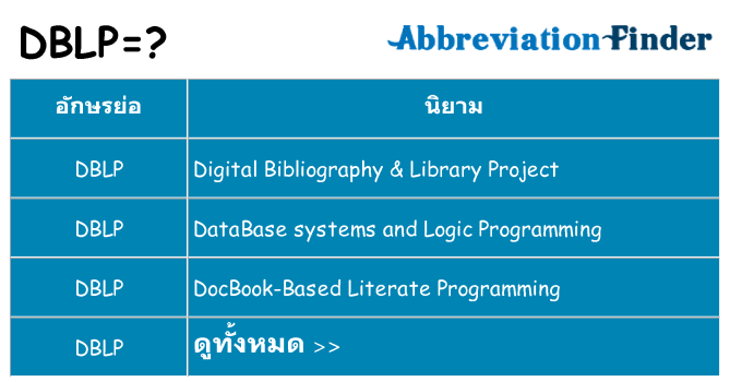 อะไรไม่ dblp ถึง