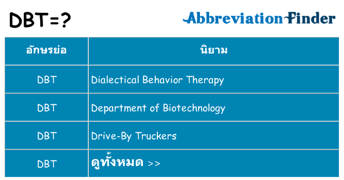 อะไรไม่ dbt ถึง