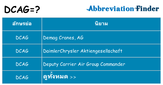 อะไรไม่ dcag ถึง