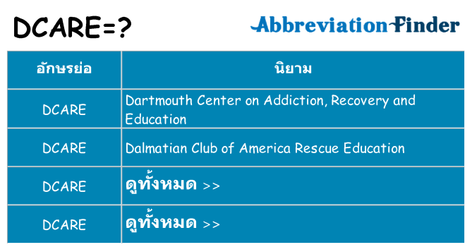 อะไรไม่ dcare ถึง