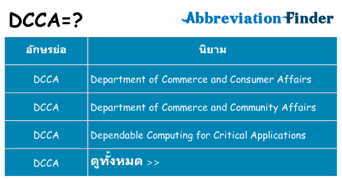 อะไรไม่ dcca ถึง