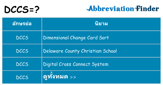 อะไรไม่ dccs ถึง