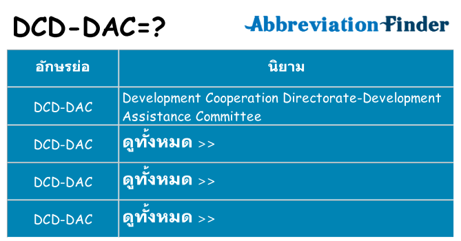 อะไรไม่ dcd-dac ถึง