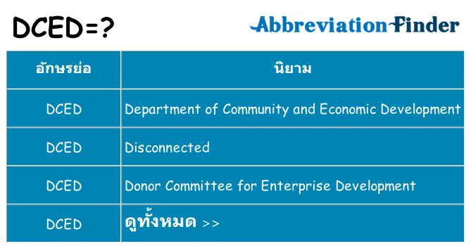 อะไรไม่ dced ถึง