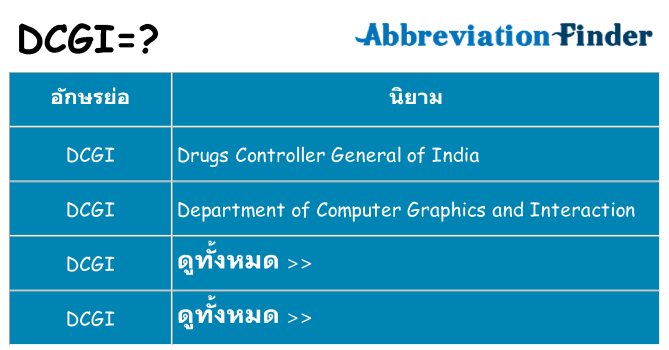 อะไรไม่ dcgi ถึง