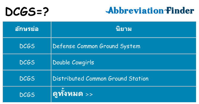 อะไรไม่ dcgs ถึง