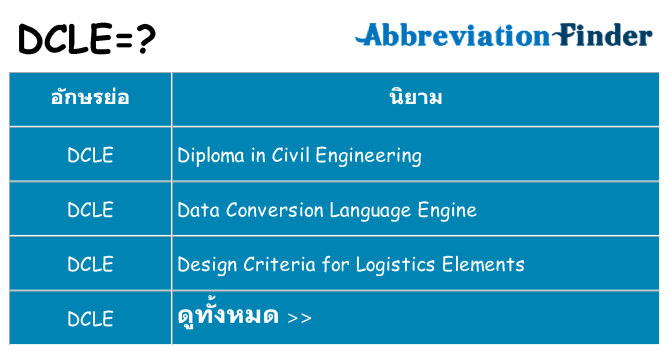 อะไรไม่ dcle ถึง