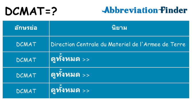 อะไรไม่ dcmat ถึง