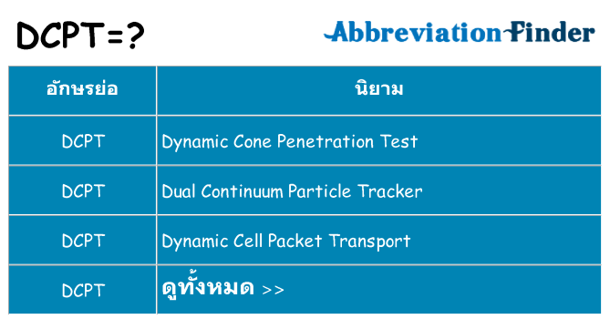 อะไรไม่ dcpt ถึง
