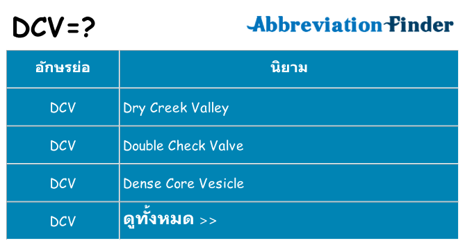 อะไรไม่ dcv ถึง