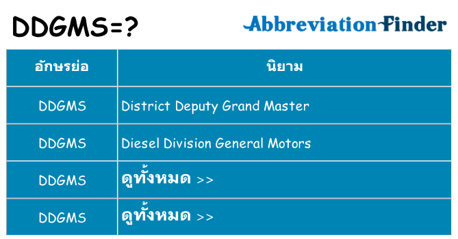 อะไรไม่ ddgms ถึง
