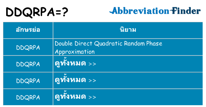 อะไรไม่ ddqrpa ถึง