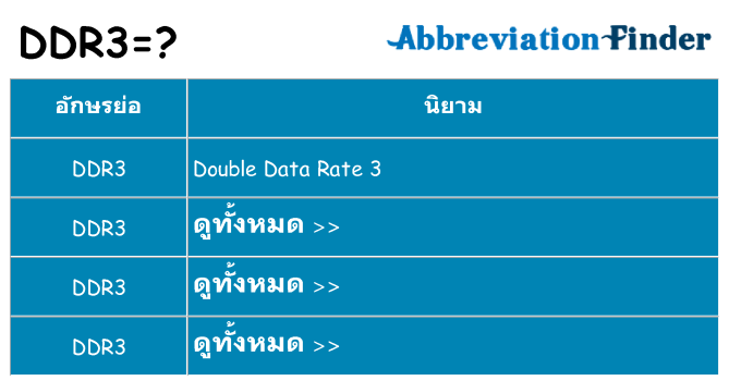 อะไรไม่ ddr3 ถึง