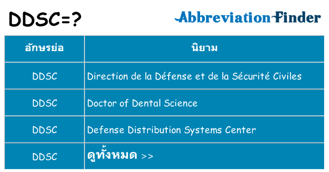 อะไรไม่ ddsc ถึง