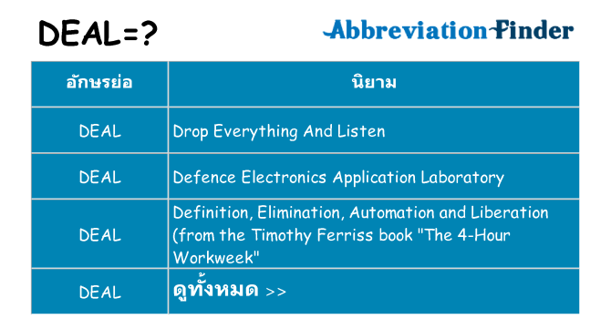 อะไรไม่ deal ถึง