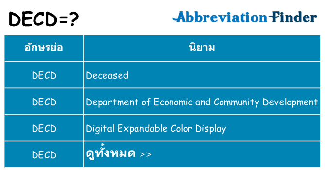 อะไรไม่ decd ถึง