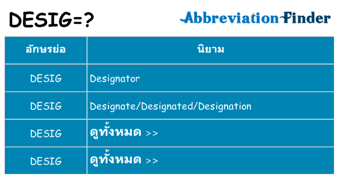 อะไรไม่ desig ถึง
