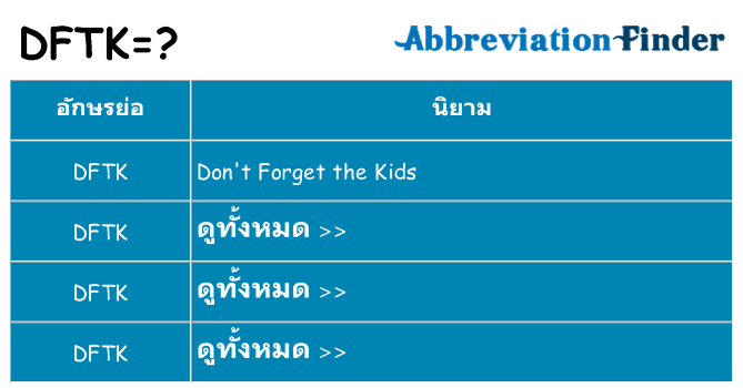 อะไรไม่ dftk ถึง