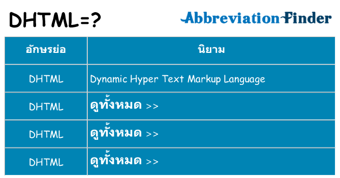 อะไรไม่ dhtml ถึง