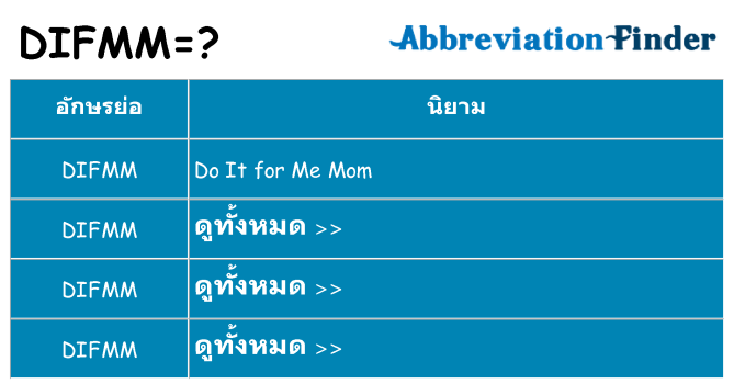 อะไรไม่ difmm ถึง