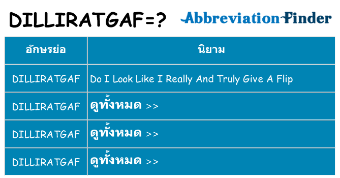อะไรไม่ dilliratgaf ถึง