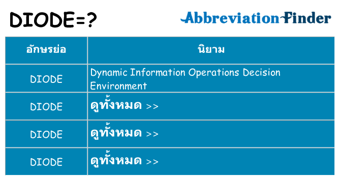 อะไรไม่ diode ถึง