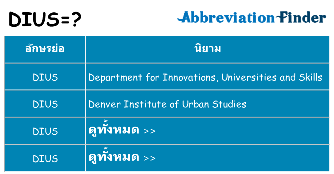 อะไรไม่ dius ถึง