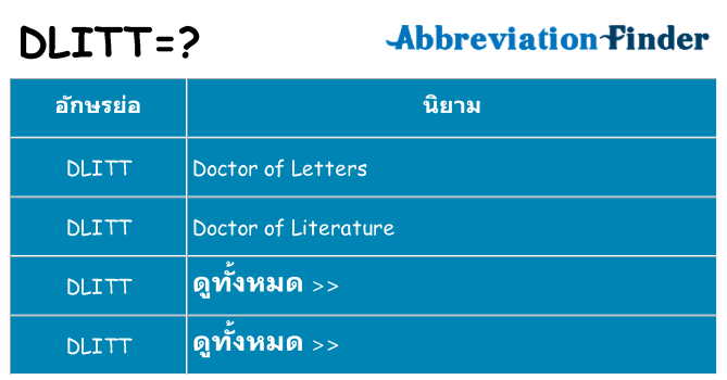 อะไรไม่ dlitt ถึง