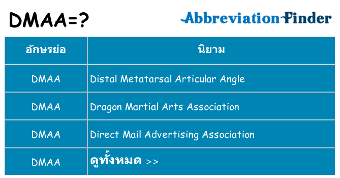 อะไรไม่ dmaa ถึง