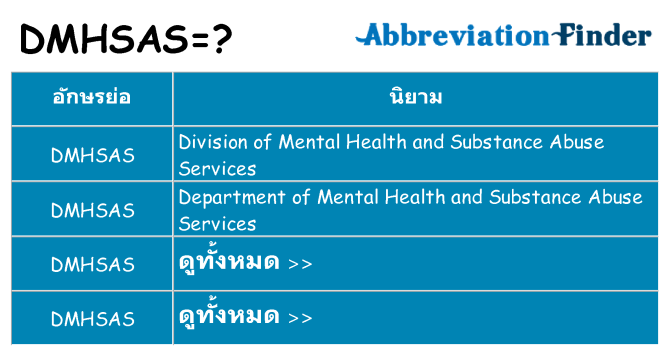 อะไรไม่ dmhsas ถึง
