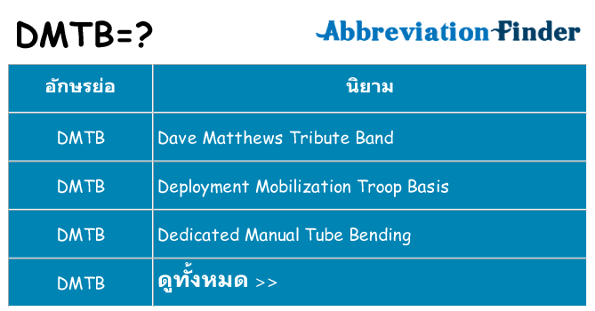 อะไรไม่ dmtb ถึง