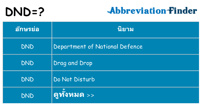 อะไรไม่ dnd ถึง