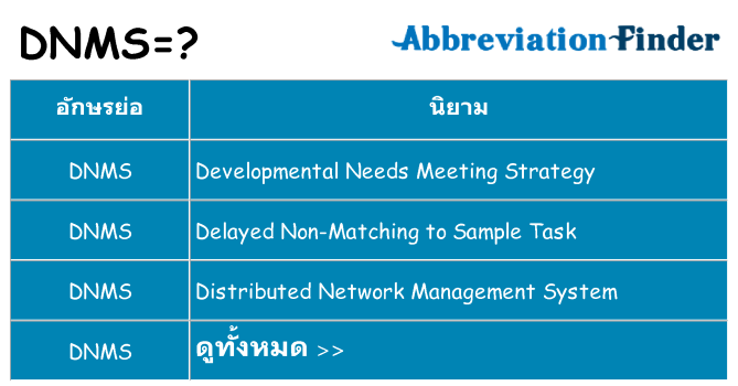 อะไรไม่ dnms ถึง