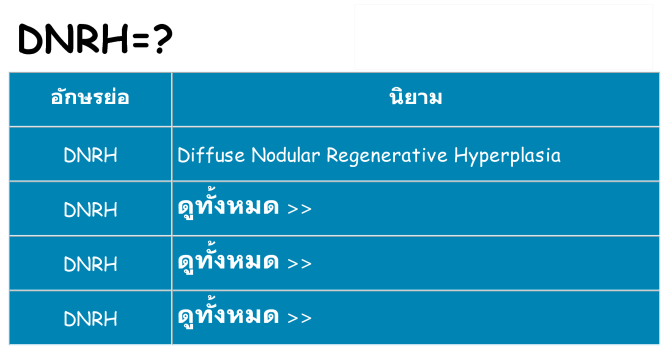 อะไรไม่ dnrh ถึง
