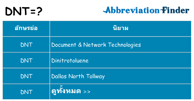 อะไรไม่ dnt ถึง