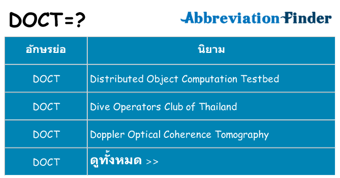 อะไรไม่ doct ถึง