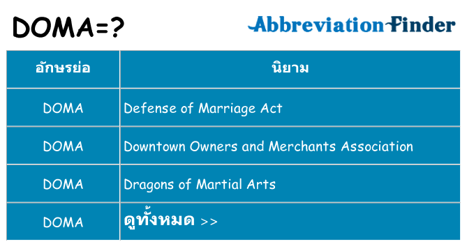 อะไรไม่ doma ถึง