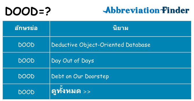 อะไรไม่ dood ถึง