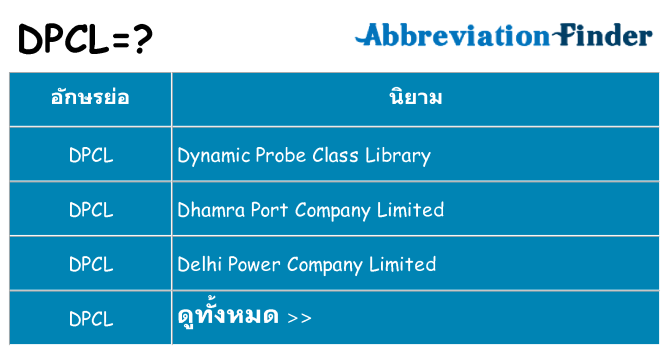 อะไรไม่ dpcl ถึง