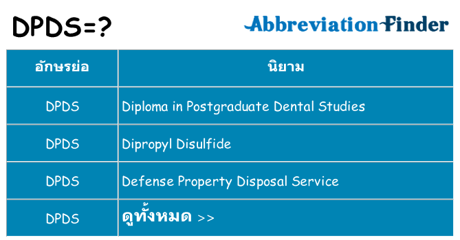 อะไรไม่ dpds ถึง
