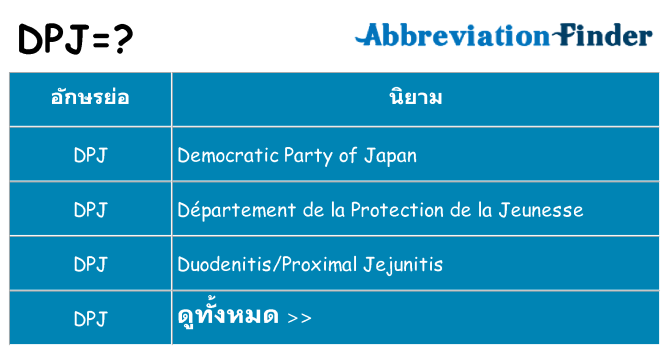 อะไรไม่ dpj ถึง