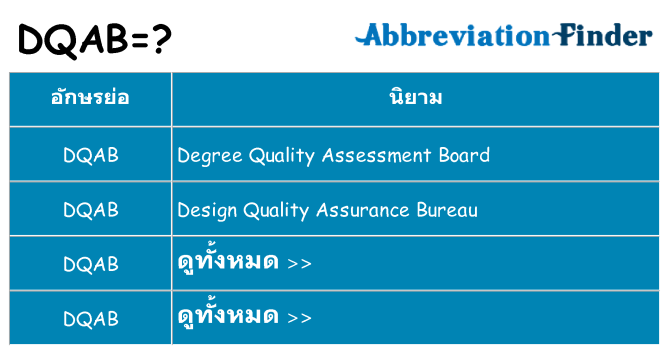 อะไรไม่ dqab ถึง