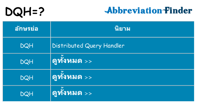 อะไรไม่ dqh ถึง