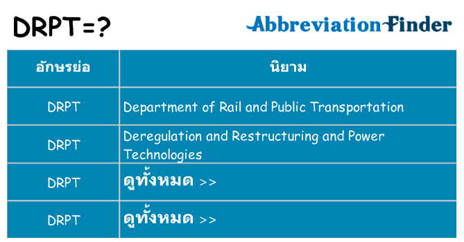 อะไรไม่ drpt ถึง