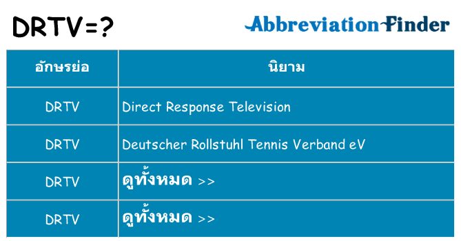 อะไรไม่ drtv ถึง