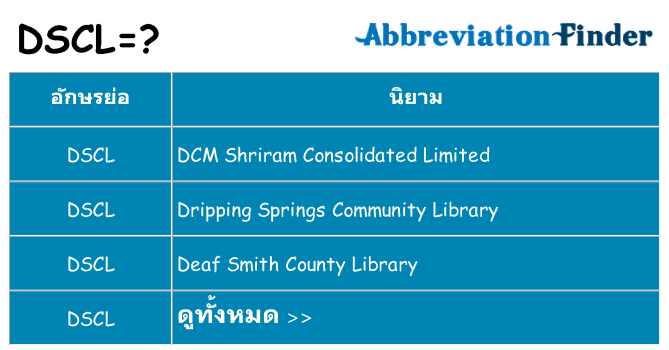 อะไรไม่ dscl ถึง