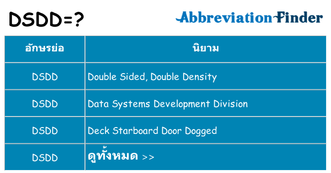อะไรไม่ dsdd ถึง