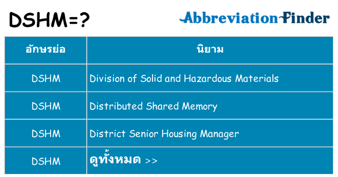 อะไรไม่ dshm ถึง
