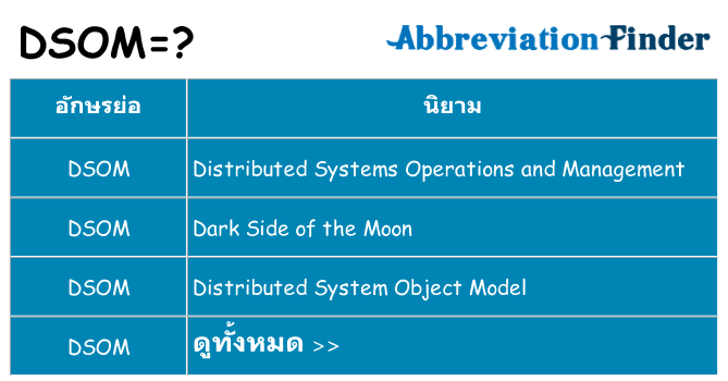 อะไรไม่ dsom ถึง